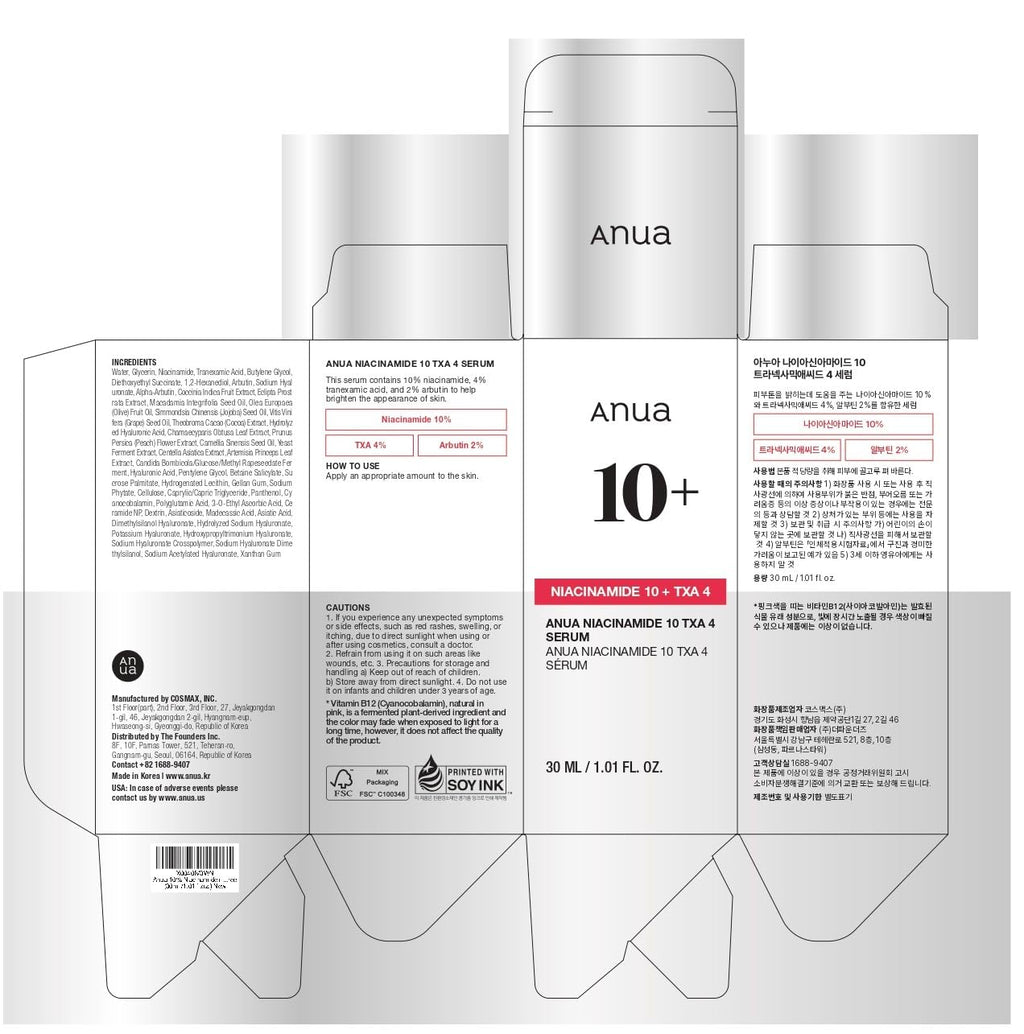 Niacinamide 10 + TXA 4 Serum, Hyaluronic Acid, Tranexamic Acid, Facial Serum for Glass Skin, Clarifying, Radiant Complexion with Natural Color, Korean Skin Care (30Ml /1.01 Fl.Oz)