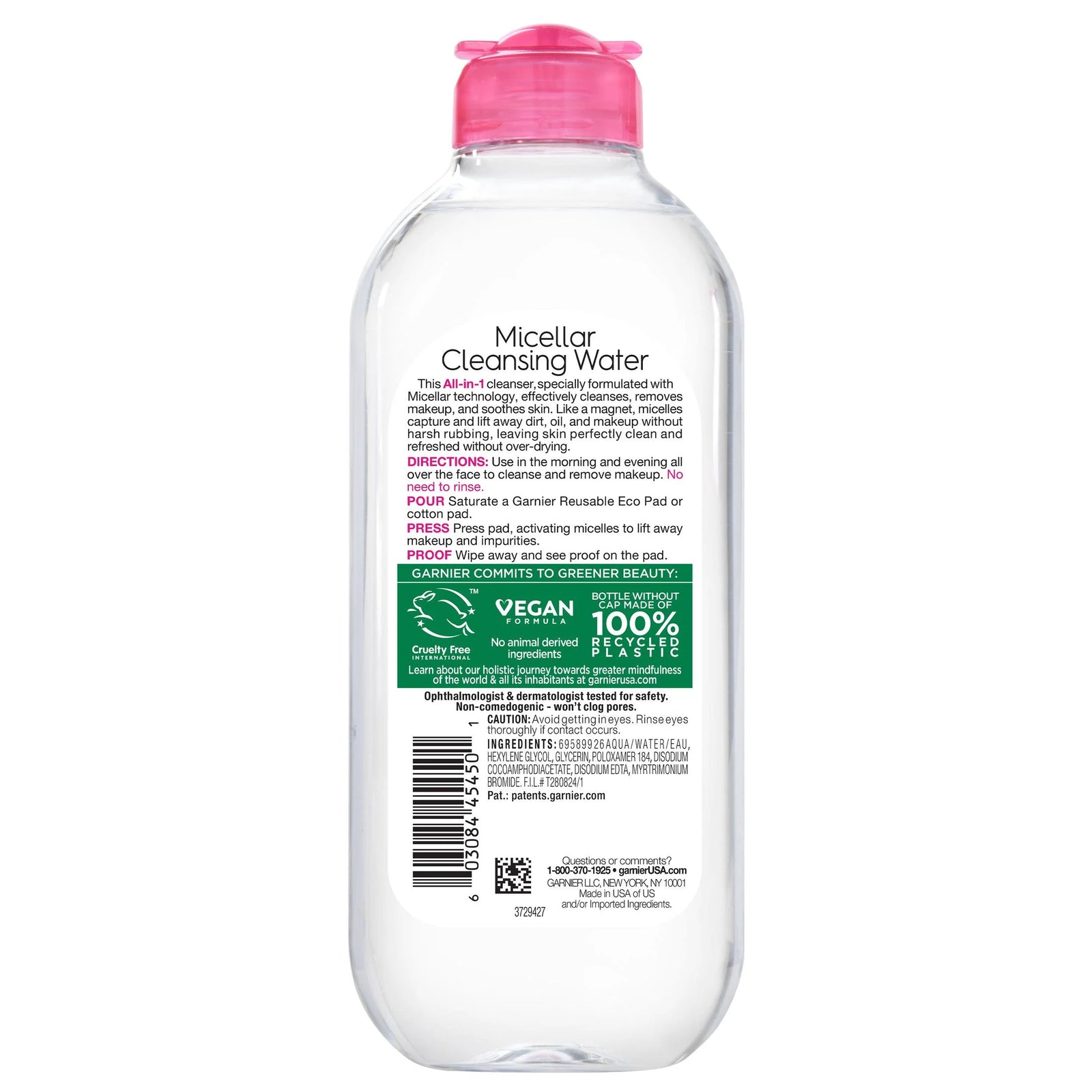 Micellar Cleansing Water 400ML Pink Feature Only 13.5 Fl Oz
