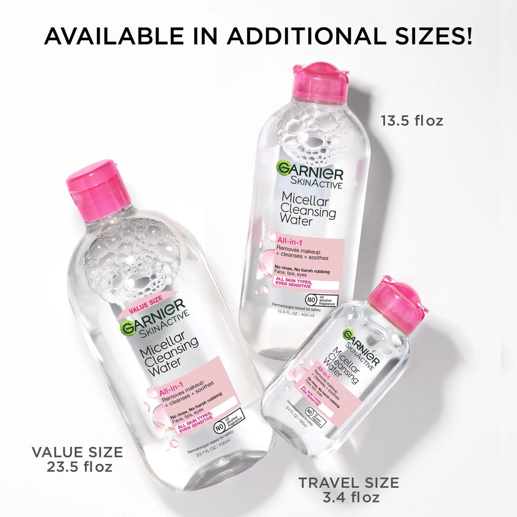 Micellar Cleansing Water 400ML Pink Feature Only 13.5 Fl Oz