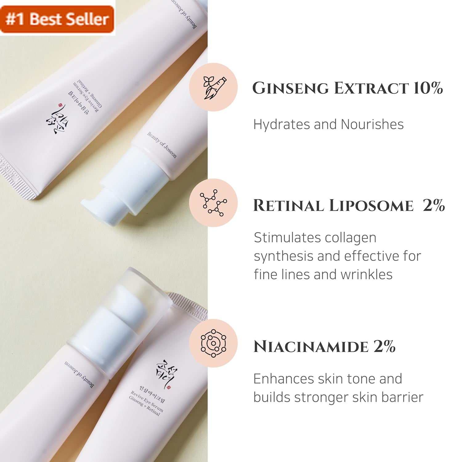 Beauty of Joseon Revive Eye Serum with Retinal Niacinamide Correction for Puffy