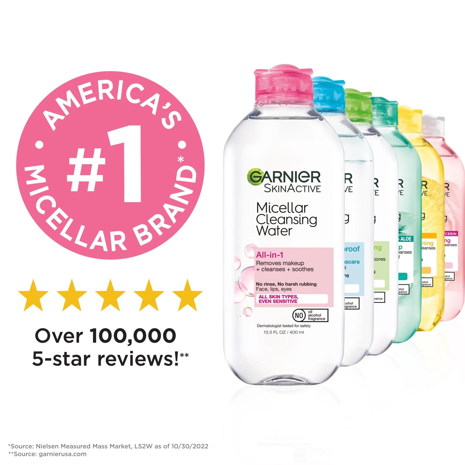 Micellar Cleansing Water 400ML Pink Feature Only 13.5 Fl Oz